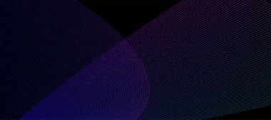 Karanlık bir arka planda renkli hareket ses dalgası. Vektör illüstrasyonu