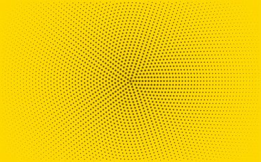 Retro çizgi roman sarı yıldızları arka plan raster gradyan yarım ton. Vektör illüstrasyonu
