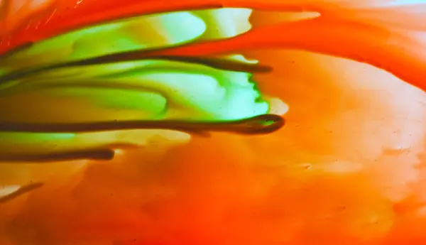 Płynne Farby Powolnym Przepływie Mieszania Piękna Abstrakcja Płynnych Farb — Zdjęcie stockowe