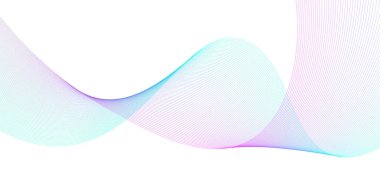 Renkli dalgalı arka plan çizgileri. kopyalama alanı. Vektör illüstrasyonu