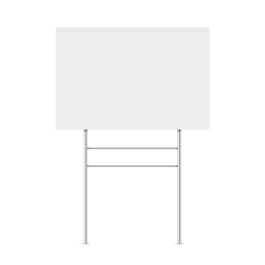 Boş gayrimenkul satışı afişi ya da reklam panosu tabelası. Vektör illüstrasyonu