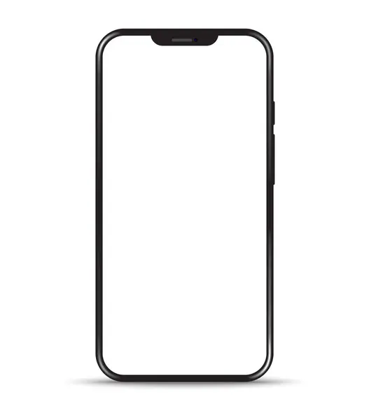 Gerçekçi Notch Modern Smartphone modeli. Vektör illüstrasyonu