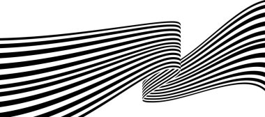 Siyah ve beyaz soyut perspektif çizgileri. kopyalama alanı. Vektör illüstrasyonu