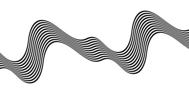 Siyah ve beyaz soyut perspektif çizgileri. kopyalama alanı. Vektör illüstrasyonu