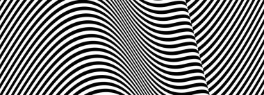 Siyah ve beyaz soyut perspektif çizgileri. kopyalama alanı. Vektör illüstrasyonu