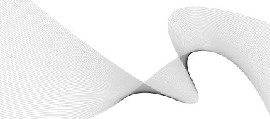 Soyut siyah beyaz dalga arkaplanı. Vektör illüstrasyonu