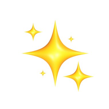 Beyaz üzerine izole edilmiş altın yıldızlar. Vektör illüstrasyonu