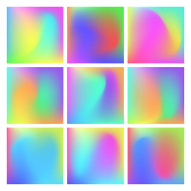 Pastel renkli renkler koleksiyonu. Vektör illüstrasyonu