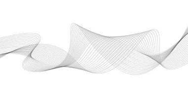 Soyut siyah beyaz dalga arkaplanı. Vektör illüstrasyonu