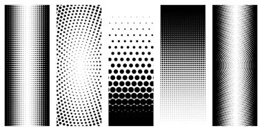 Yarım ton. Yarım tonlu noktalar arka planda. Vektör illüstrasyonu