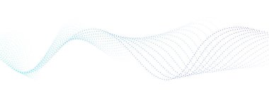Akan noktacıklar dalga desenleri mavi renk eğiminde. Vektör illüstrasyonu