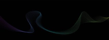 Akan nokta parçacıkları dalga deseni. Vektör illüstrasyonu