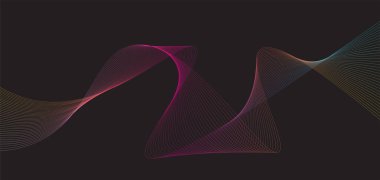 Karanlık arka planda gelecekteki noktalar. Vektör illüstrasyonu