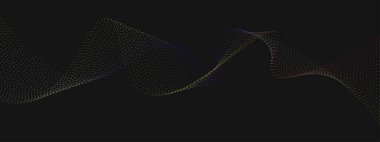 Soyut dalga arkaplanı. Dinamik dalga çizgileri tasarım elementi. Gelecekçi teknoloji konsepti. Vektör illüstrasyonu