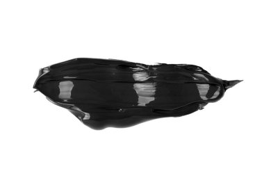 siyah akrilik boya fırçası darbesi izole edildi