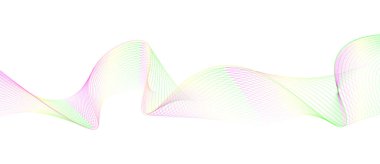 Değişken renkte bir dalga çizgisi. Vektör illüstrasyonu