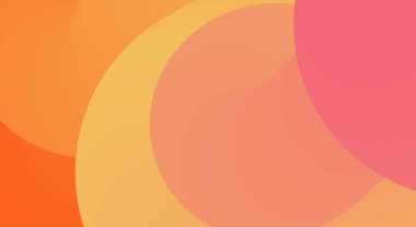 Sarı, pembe ve turuncu kıvrımlı renkli, soyut bir arka plan. Vektör illüstrasyonu