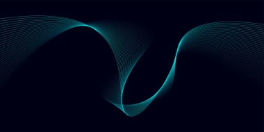 Geleceğin dalgalı iş hatları geçmişi. Vektör illüstrasyonu