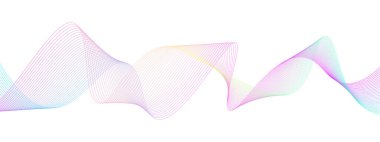 Renkli soyut dalga deseni. Vektör illüstrasyonu