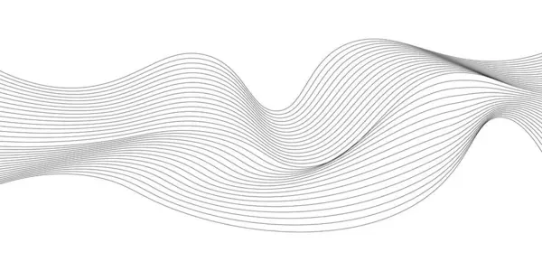 Soyut kıvrımlı akışkan hareket çizgileri. Vektör illüstrasyonu