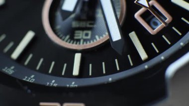 Makro kol saati ikinci el hareket ediyor. Yüksek kalite 4k görüntü