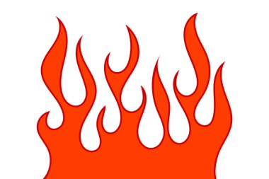 Kabile yarış arabası silueti alev grafiği. Vektör illüstrasyonu