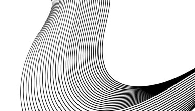 Soyut kıvrımlı akışkan hareket çizgileri. Vektör illüstrasyonu