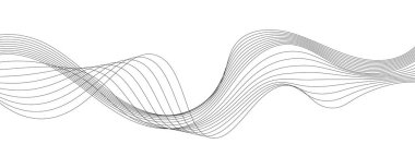 Soyut kıvrımlı akışkan hareket çizgileri. Vektör illüstrasyonu