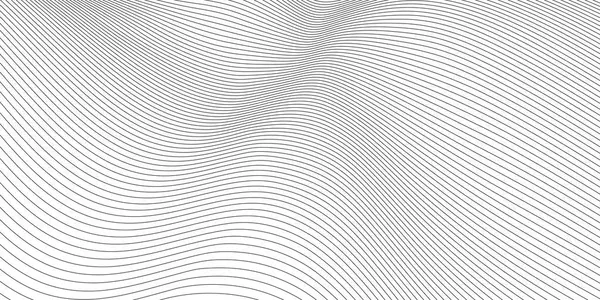 Siyah ve beyaz dalgalı çizgi deseni. Vektör illüstrasyonu