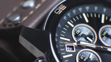 Makro kol saati ikinci el hareket ediyor. Yüksek kalite 4k görüntü