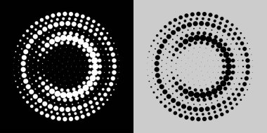 Yarım tonluk siyah ve beyaz noktalar. Vektör illüstrasyonu