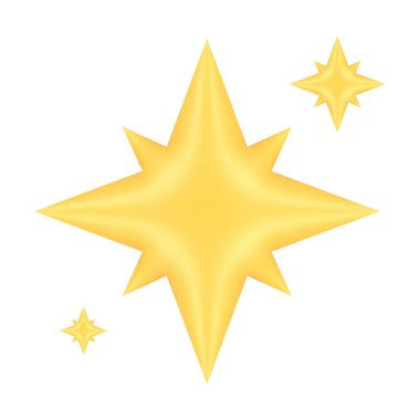 Soyut yıldız kıvılcımları beyaza izole edilmiş. Vektör illüstrasyonu