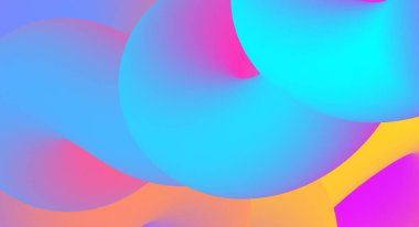 Soyut renkli şekiller canlı görsel akış yaratıyor. Yüksek kalite fotoğraf
