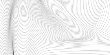 Siyah ve beyaz dalgalı çizgi deseni. Vektör illüstrasyonu