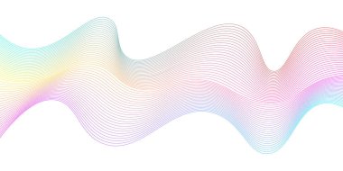 Mavi ve pembe renkte dinamik dalga desenleri. Vektör illüstrasyonu