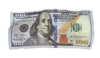 fake or prop US 100 dollar bill isolated. High quality photo clipart