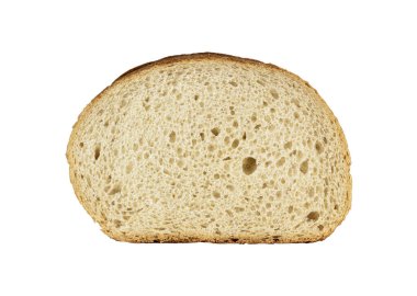 Temiz bir yüzeye izole edilmiş taze kesilmiş ekmek.