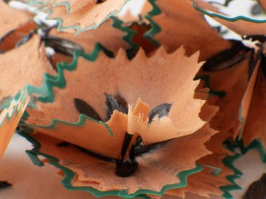 Kalem talaşı dokusu yakın. Yüksek kalite fotoğraf