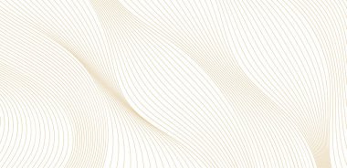  Lüks altın gibi ince dalgalar. Vektör illüstrasyonu