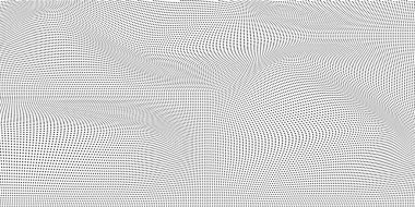 Siyah beyaz dalga desenli soyut dalga derinliği. Vektör illüstrasyonu