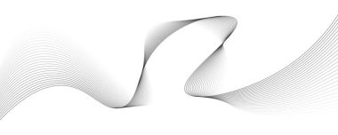 Siyah ve beyaz dalgalı çizgi deseni. Vektör illüstrasyonu