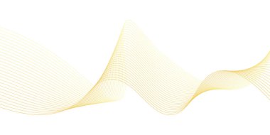 Lüks altın gibi ince dalgalar. Vektör illüstrasyonu