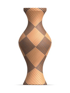 Boyanmış desenli vazo. Vektör illüstrasyonu