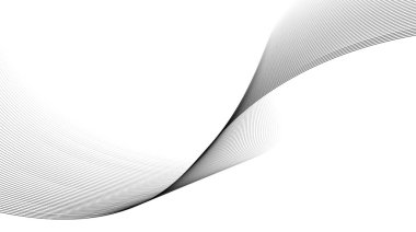 Soyut kıvrımlı akışkan hareket çizgileri. Vektör illüstrasyonu