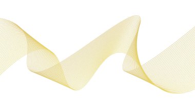 Lüks altın gibi ince dalgalar. Vektör illüstrasyonu