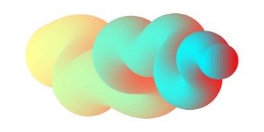 Renkli soyut girdap şekli izole edildi. Vektör illüstrasyonu