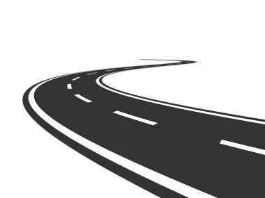 Sarmal yol çizimi şablonu izole edildi. Vektör illüstrasyonu