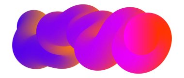 Renkli soyut girdap şekli izole edildi. Vektör illüstrasyonu