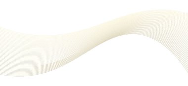 Soyut dalgalı çizgiler akıyor. Altın gradyan rengi. Vektör illüstrasyonu