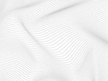 Dalganın tek renkli dokusu bozulmuş. dinamik dalgalı yüzey. Satırların vektör ağı şablonu